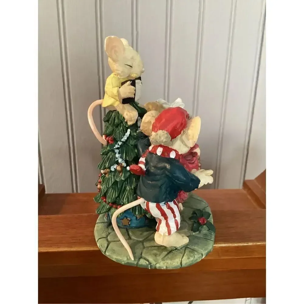 VTG Three Dancing Mice Christmas Tree Figurine